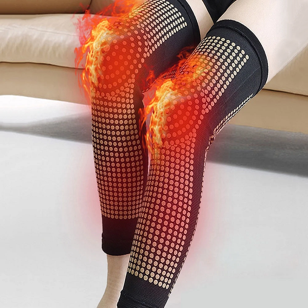 Ginocchiere Termiche Invernali In Lana Acrilica - Riscaldanti, Elastiche A Compressione, Antiscivolo, Unisex (Grigio), Lunghezza 16cm