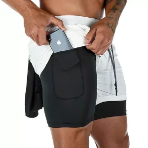 Pantaloncini Sportivi Da Uomo Eurenxu In Rete Tecnica, Con Vita Elastica E Tasche Laterali, Per Palestra E Corsa