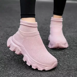 scarpe da ginnastica slip on, scarpe da ginnastica casual, scarpe da ginnastica con calzino, scarpe da ginnastica con suola spessa, scarpe da ginnastica antiscivolo, scarpe da ginnastica in rete, scarpe da ginnastica traspiranti