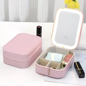 makeup mirror, makeup mirror with light, cosmetic mirror with light, led light cosmetic mirror, makeup storage box