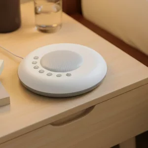 Generatore di rumore bianco portatile e compatto con suoni rilassanti e luce notturna